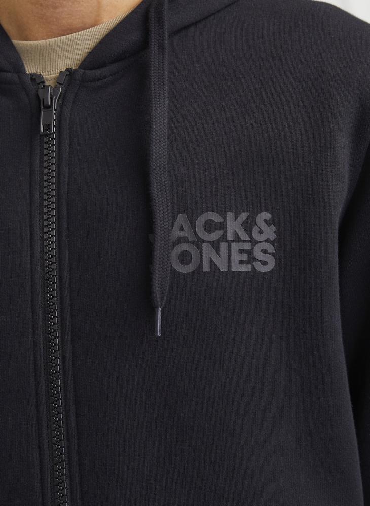 JACK & JONES Logo Zip Through Hoodie - Image 3