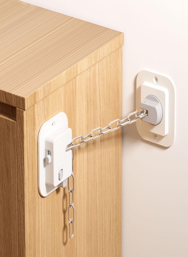 YEYA Upgraded Anti-Tip No Drill Furniture Anchor with 3M Adhesive 10" Adjustable Straps, Baby Proofing Wall Anchors for Child Safety, Playroom Essentials 2P - Image 1