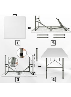 Cady One Folding Picnic Table White 120X73X60Cm  - Image 5