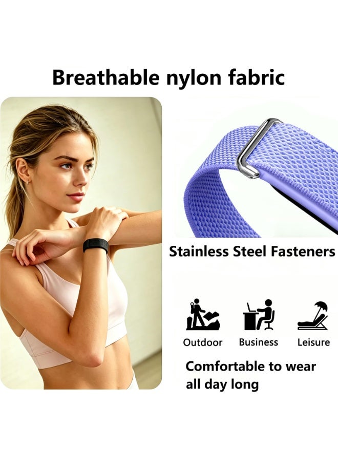 ZOXITY Nylon Sport Band Compatible with Google Fitbit Air,Soft Breathable Wristband Replacement Compatible with Fitbit Air Fitness,Micro-Adjustable Performance Loop for Screenless Tracker - Image 3