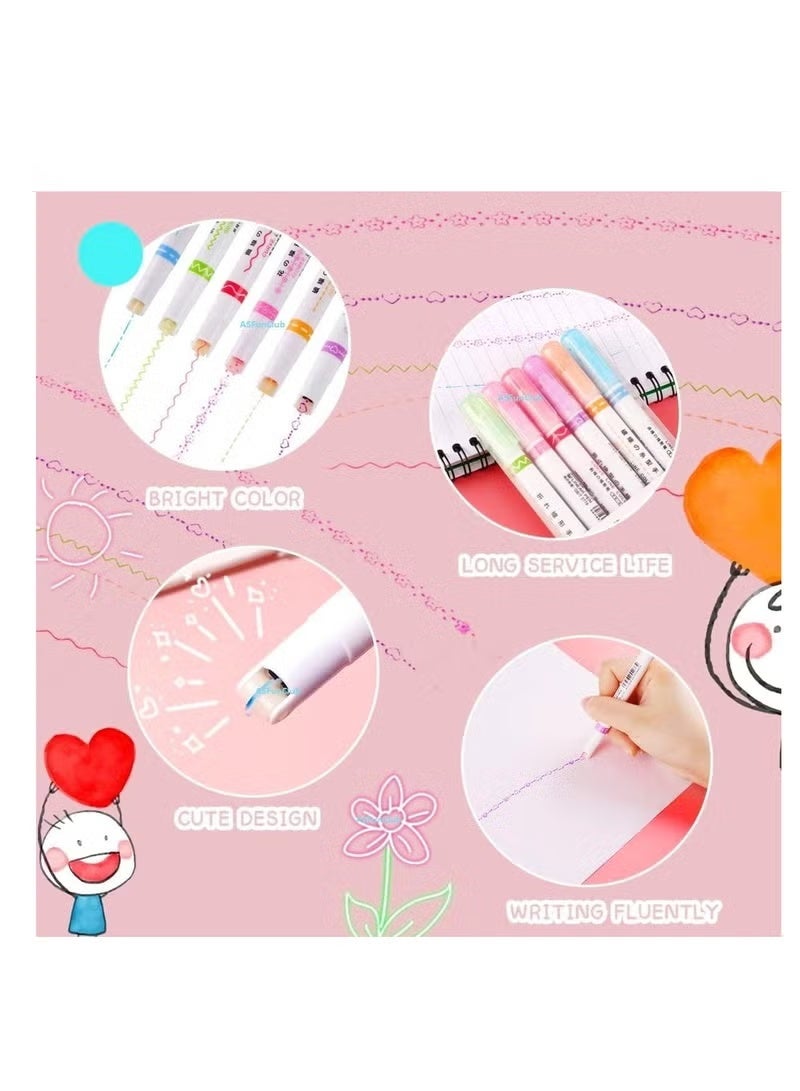 Colored Highlighters Set for Adults and Kids, Perfect for Drawing, Sketching and Diary - Image 1