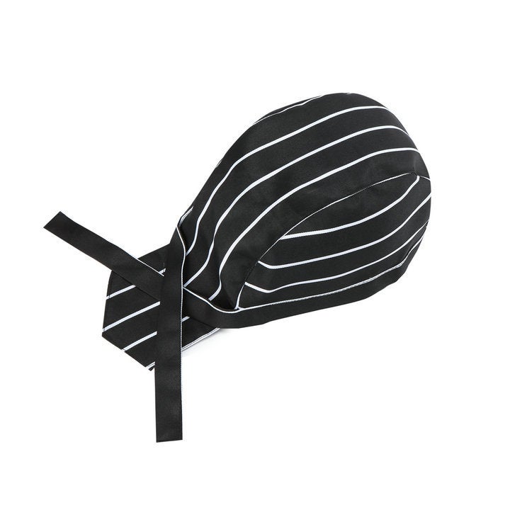 Pirate Chef Cap with Streamer Unisex Work Hat Color stripe  - Image 2