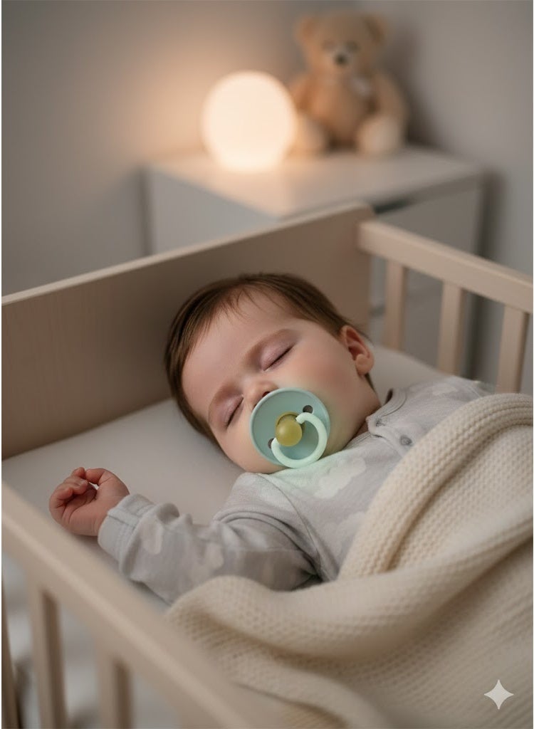 شراء جوي لهاية من اللاتكس الطبيعي، لهاية مضيئة، لهاية سيليكون طبيعية مضيئة للأطفال، مقاس S مناسبة للأطفال من عمر 0 ​​إلى 6 أشهر (أزرق) - Image 3