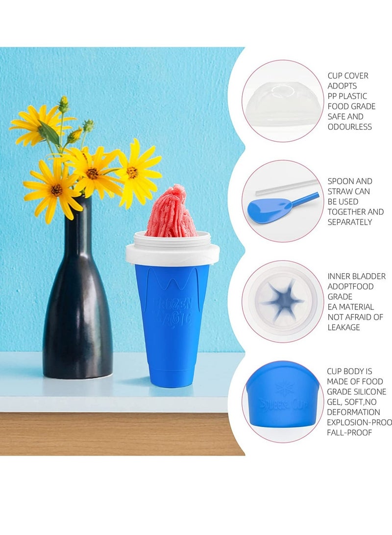 إلترازون Slushy Maker Cup, Slushy Maker Ice Frozen Squeeze Cup Cooling Maker Cup Freeze Mug Milkshake Smoothie Mug - Image 5