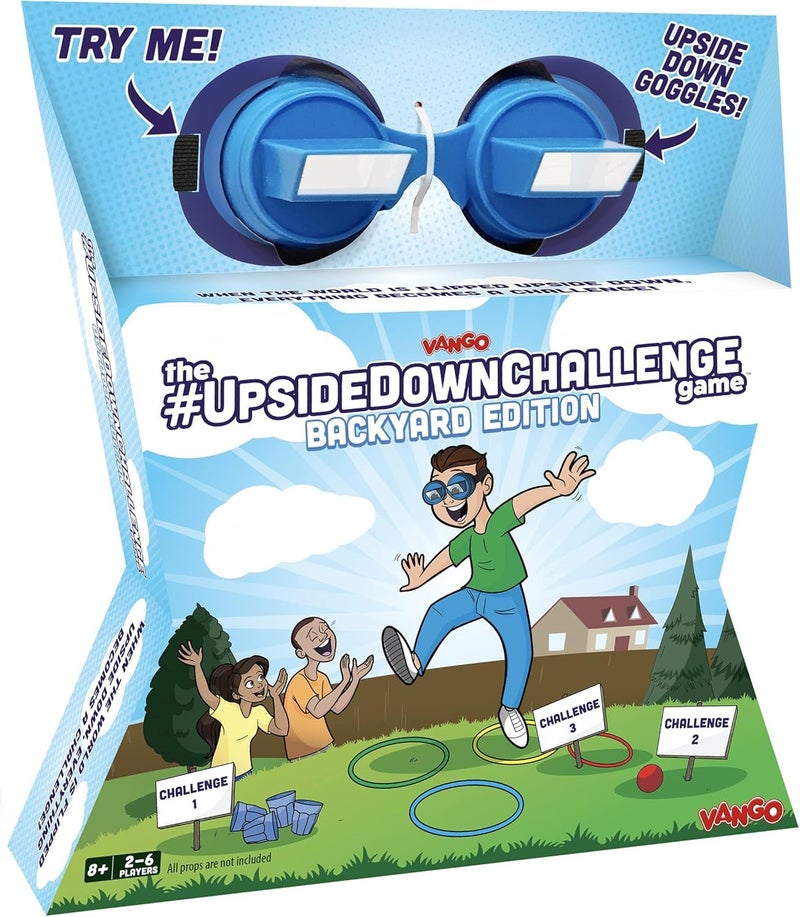 Vango The UpsideDownChallenge Game Backyard Edition for Kids & Family - Complete Fun Outdoor Challenges with Upside Down Goggles - for Game Night and Lawn Parties - Ages 8+ - Image 4