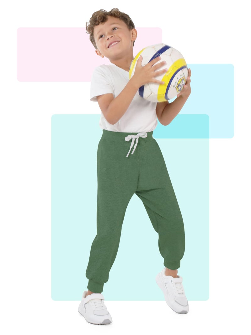 Resinta 4 Pack Toddler and Boys Joggers Sweatpants Cotton Kids Active Pants with Drawstring Casual Athletic Clothes - Image 2