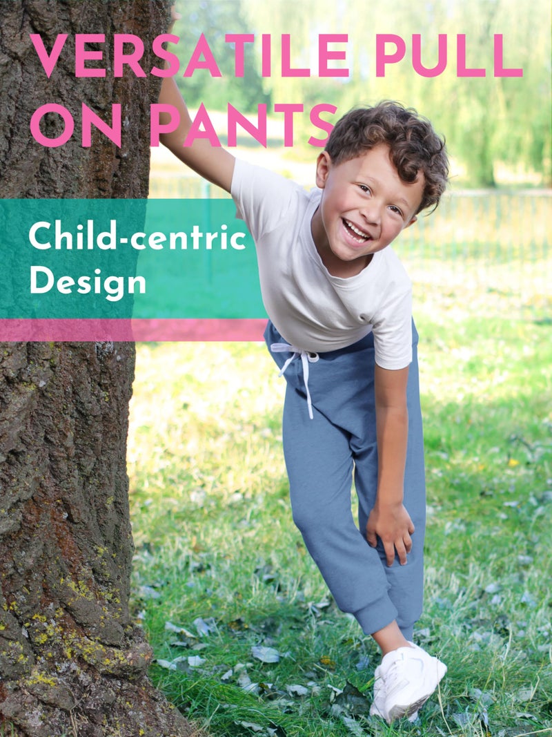 Resinta 4 Pack Toddler and Boys Joggers Sweatpants Cotton Kids Active Pants with Drawstring Casual Athletic Clothes - Image 5