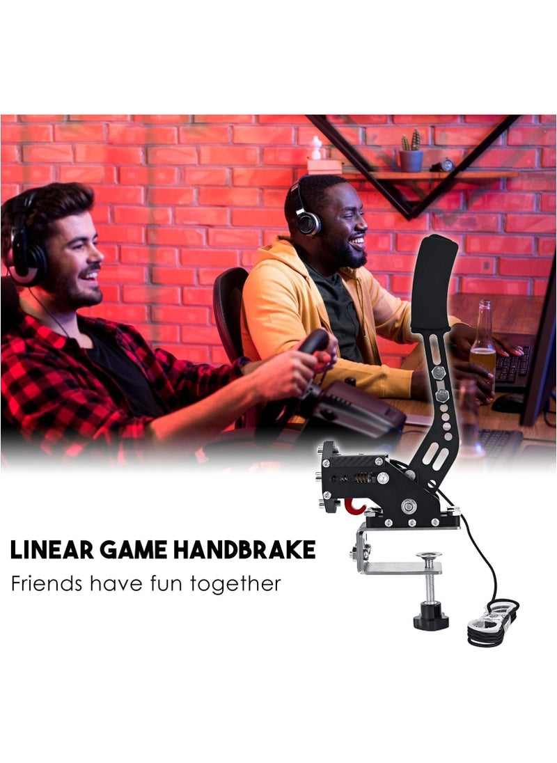 Flash Hawk - 16-bit Sim Handbrake for PC Windows Sim Racing Games USB Handbrake for G25 G27 G29 G920 G923 for Thrustmaster T500 T300 with Handle Grip USB Cable (PC System only) - Image 1