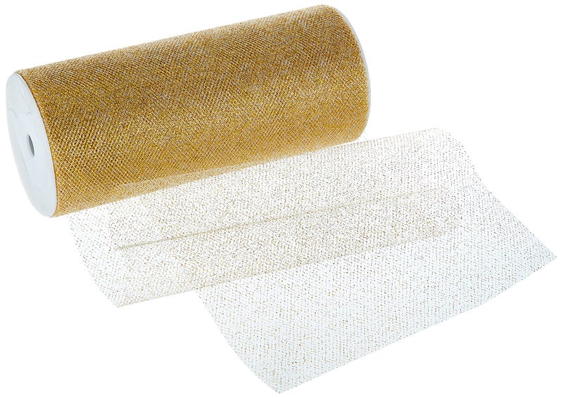 Berwick Gold Sparkle Tulle by the Bolt, 6'' W, 25 Yards - Image 1