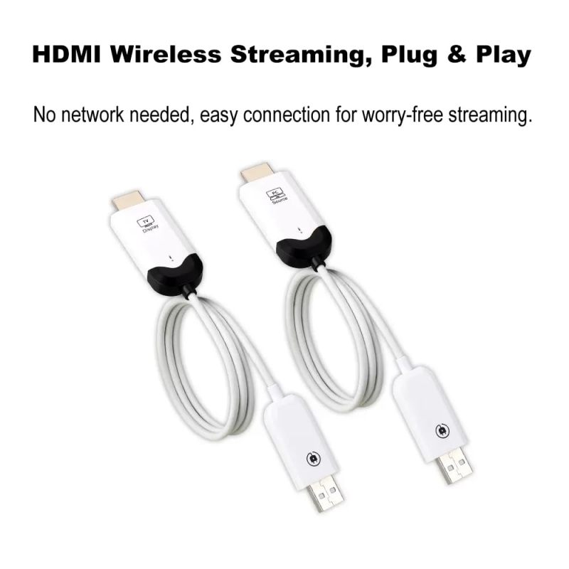 مُرسل HDMI لاسلكي - مستقبل HDMI ببساطة توصيل واستخدام ببث عالي الدقة 2K بتقنية النطاق المزدوج 5G للترفيه المنزلي وعروض الأعمال والألعاب - Image 3