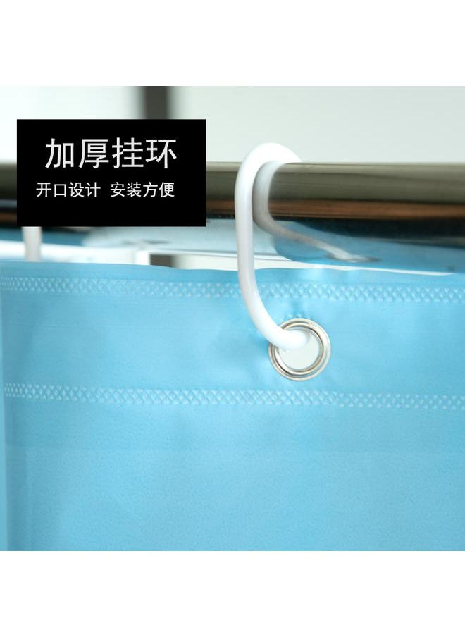 Bluejw - Bathroom Waterproof Shower Curtain Fabric Non-perforated Shower Curtain Suit Bathroom Water Retaining Thickened Warm Door Curtain Window Curtain - Image 1