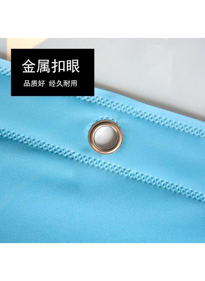 Bluejw - Bathroom Waterproof Shower Curtain Fabric Non-perforated Shower Curtain Suit Bathroom Water Retaining Thickened Warm Door Curtain Window Curtain - Image 1