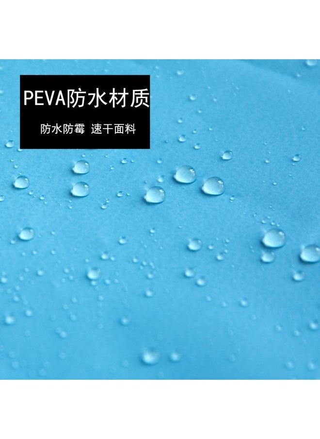 Bluejw - Bathroom Waterproof Shower Curtain Fabric Non-perforated Shower Curtain Suit Bathroom Water Retaining Thickened Warm Door Curtain Window Curtain - Image 1
