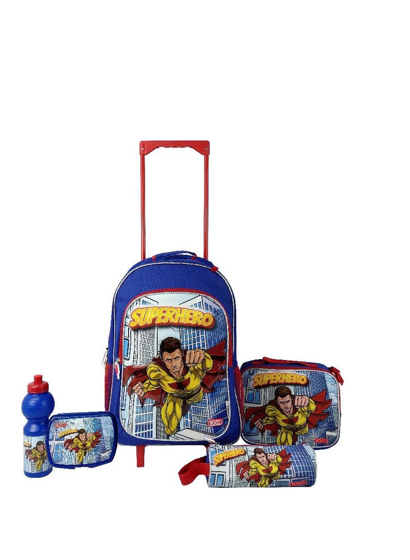 Super Hero 5-in-1 Value Set Trolley Bag with Accessory