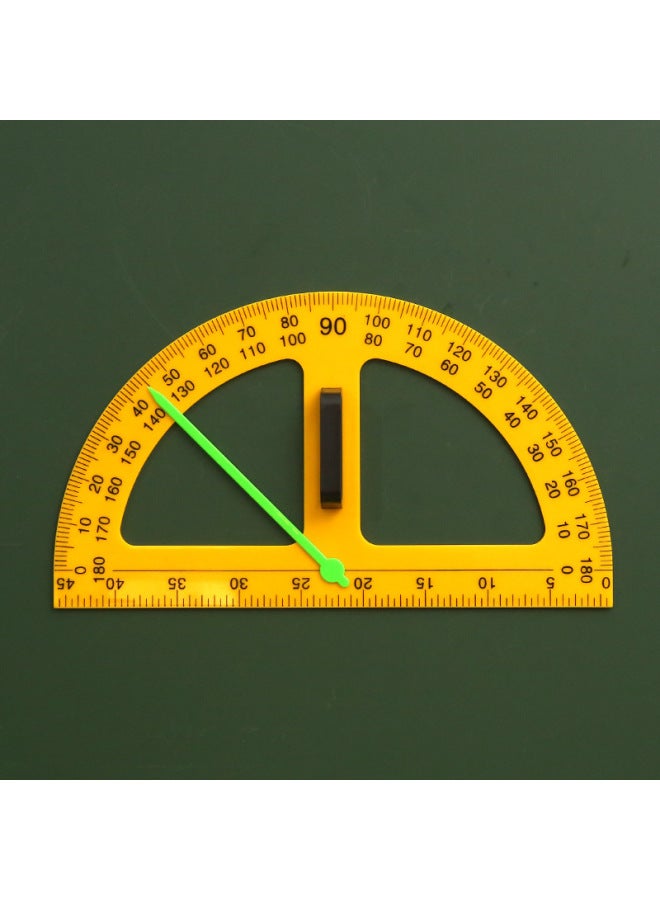 Jiao Cheng Teaching Large Magnetic Triangle Protractor Straight Ruler Semicircular Meter Dual-purpose Compasses Teacher Drawing Teaching Aids - Image 4
