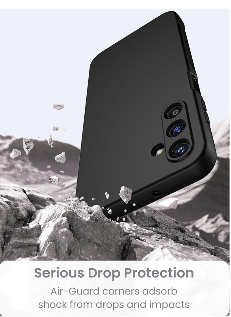 Raxoom Samsung Galaxy A35 5G Case with 2X Screen Protectors | Soft Anti-Scratch Microfiber Lining, Ultra Slim Liquid Silicone Protective Case (Black) - Image 5