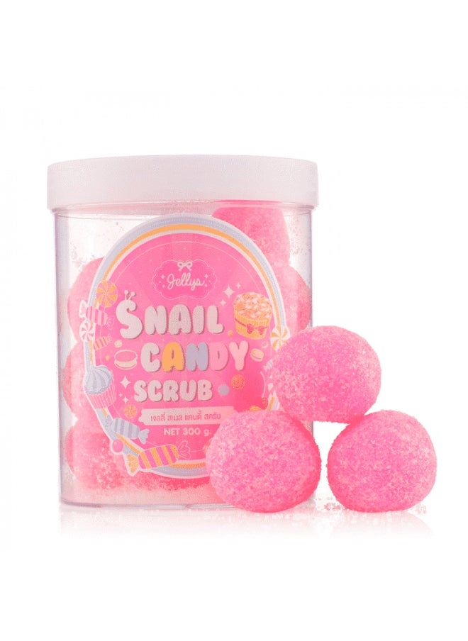 Jellys Jellys Snail Candy Scrub 300g – Pink Exfoliating Balls for Deep Cleansing & Skin Brightening | Best for Dull, Rough Skin  - Image 2