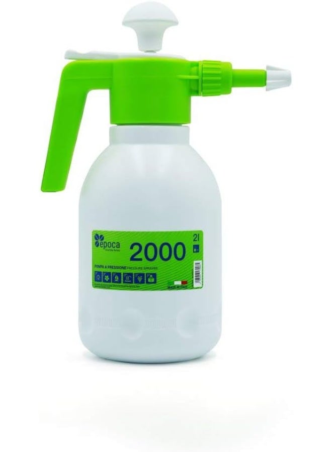 Epoca 2L Hand-Held Pressure Water Sprayer | Portable Garden Plant Watering Bottle | Pressurized Spray Can Made in Italy - Image 1