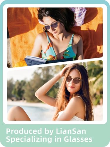 LianSan 2Packs Progressive Multifocus Sunglasses for Women Ladies Multifocal Sun Readers Reading Glasses with UV ProtectionTortoiseBlue P25x - Image 3