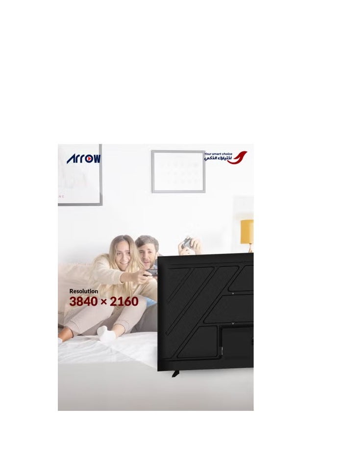 ARRQW 65 Inch Gaming 4K UHD Frameless Smart DLED TV with Google TV, 3840x2160 Resolution, 6000:1 Contrast, 120Hz Refresh Rate, Dolby Vision & Dolby Atmos, HDR10+, 1.07B Colors, 3 HDMI, 2 USB, Bluetooth, Wi-Fi, Voice Control, Netflix & YouTube Pre-Installed, Wall Mount | Model No: RO-65LCS120  - Image 5