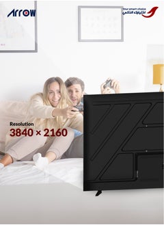 ارو تلفزيون ذكي بدون إطار بدقة 4كيه الترا اتش دي مقاس 65 بوصة مع تلفزيون جوجل، دقة 3840x2160، تباين 6000:1، معدل تحديث 120 هرتز، دولبي فيجين وDolby Atmos، اتش دي ار10+، 1.07 مليار لون، 3 منافذ اتش دي ام اي، 2 منافذ بو اس بي، بلوتوث، واي فاي، التحكم الصوتي، نتفليكس ويوتيوب مثبت مسبقًا، مثبت على الحائط | رقم الموديل: RO-65LCS120  - Image 4
