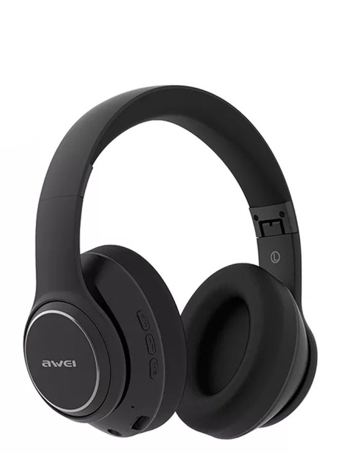 Awei A200BL Wireless Stereo Headphone - Use Bluetooth Or AUX Connection -Superior Bass Sound - Black - Image 1