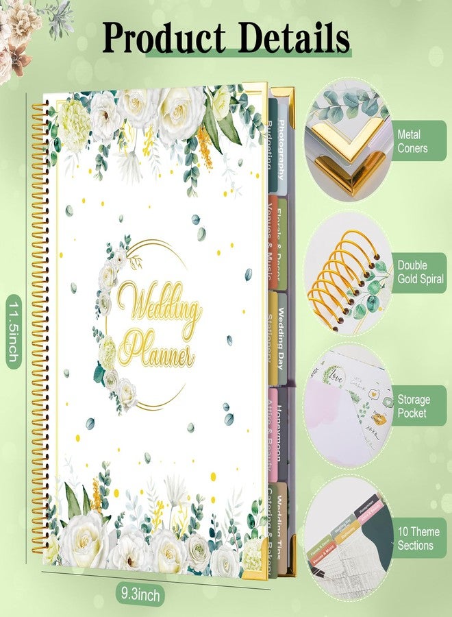 VinTS Wedding Planner Book and Organizer, 176 Pages Bridal Wedding Planning Book with Sticker for Bride To Be, Unique Engagement Gifts for Newly Engaged Couples, 9×11in - Image 2