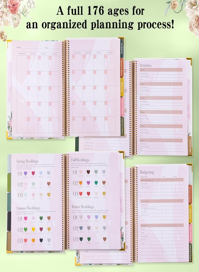 VinTS Wedding Planner Book and Organizer, 176 Pages Bridal Wedding Planning Book with Sticker for Bride To Be, Unique Engagement Gifts for Newly Engaged Couples, 9×11in - Image 4