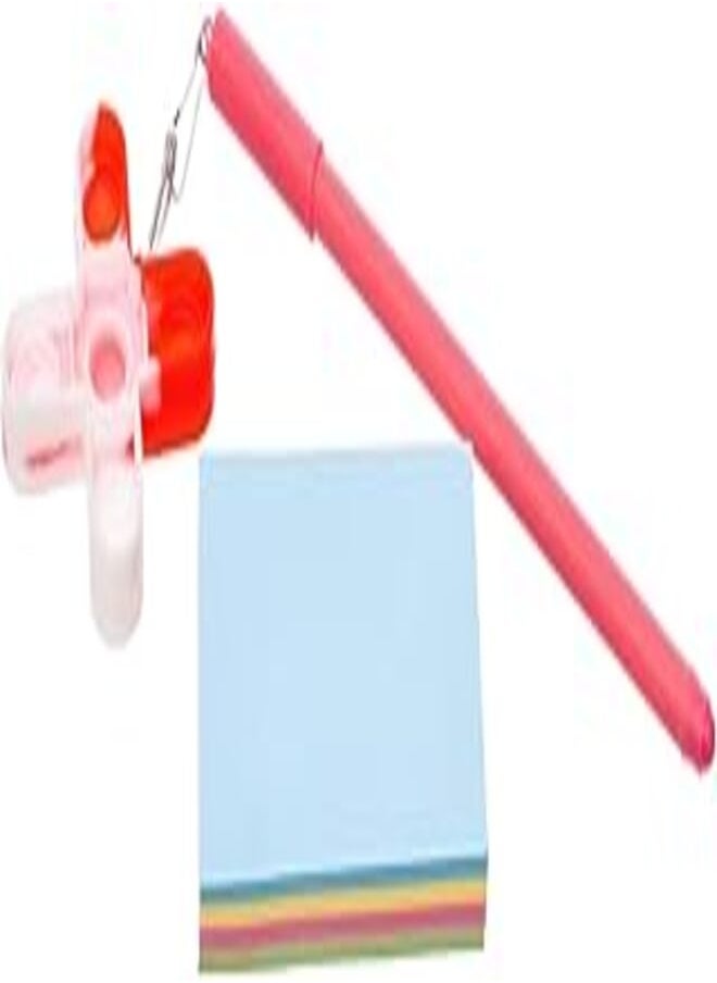 xingli Xingli S1-2 High Quality Sticky Note 76 x 76 mm 100 Sheets With blue ink Pen 0.38mm With Popit Toy Medal For Messages, Tasks and Notes - Multi Color 