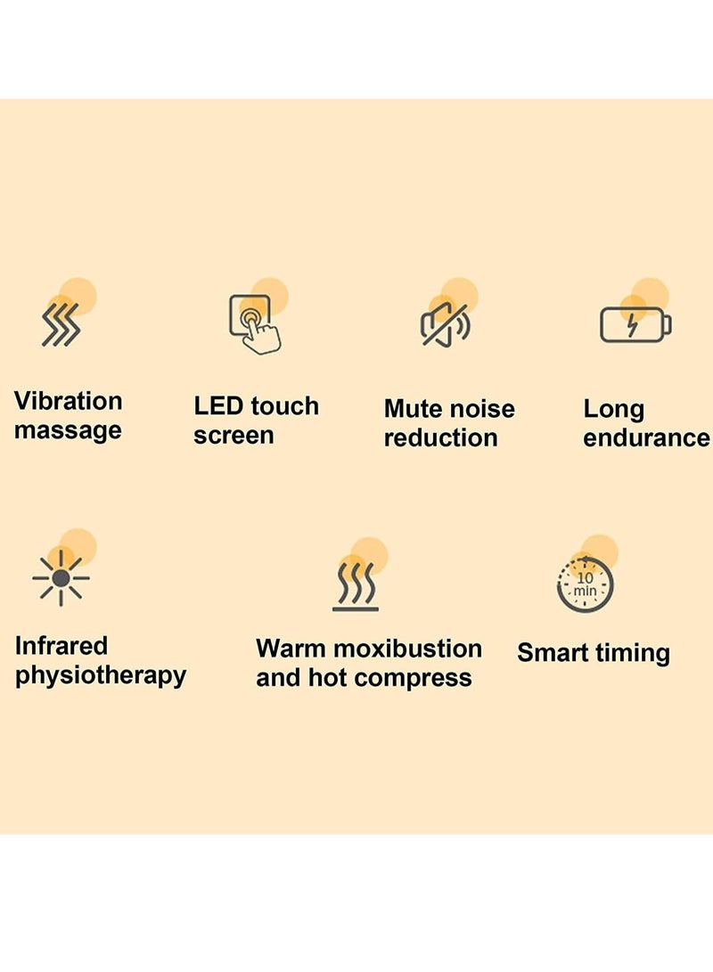 إلترازون KM-05 Portable Knee Massager, Therapy at home, Body fluids and blood Impurities purifier with knee Massager, Ultimate Pain Relief for Knee, for Swelling Stiff Joints and Muscles Injuries, Vibration - Image 4