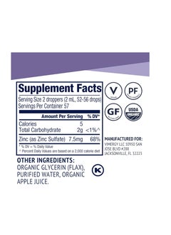 Vimergy Zinc Dietary Supplement 115ml 3.88 fl oz  - Image 2