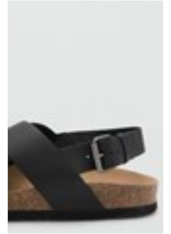 Mango Man Casual Crossed Leather Buckle Sandal  - Image 2