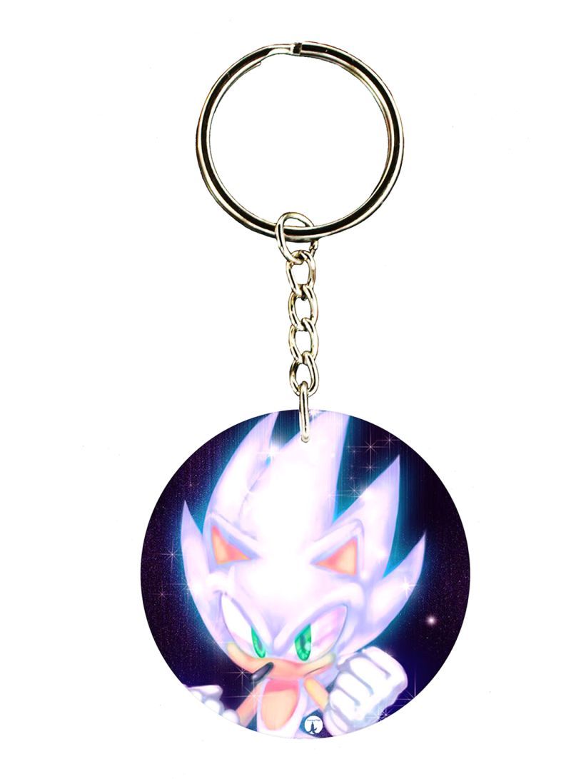 RKN Keychain Of The Video Game Sonic ( 2 Sides)