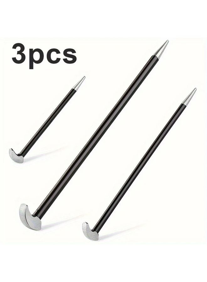 3pcs Rolling Head Pry Bar Set 15 30 40cm Automotive Tool for Car Repair Maintenance - Image 2