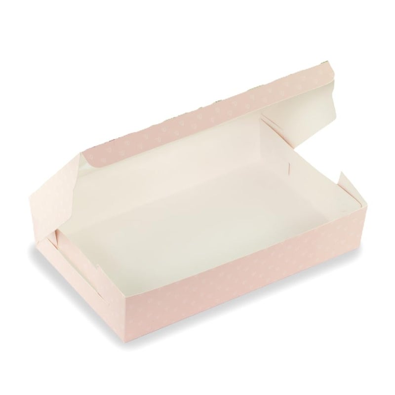 Chic a Choc Brownie Box for 6 Pink Floral Daisy Design in Watercolour 6x9x2 in Pack of 8 Bark Chocolate - Image 3