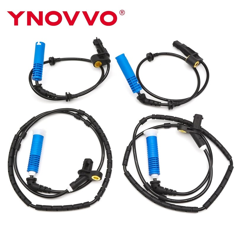 Ynovvo 4 قطع من مستشعر سرعة العجلات ABS الأمامي والخلفي الأيسر والأيمن لسيارات BMW 325Ci 330Ci 2001-2006، و325i 2002-2005 330i 2001-2005، وM3 2003-2006 للسائق والراكب 34526752681 34526752682 34526752683 - Image 2