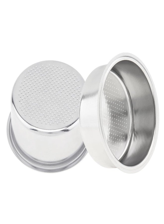 TQEONKL Reusable 51mm Coffee Filters Cups 2Pcs, Stainless Steel Espresso Coffee Filters Double Layer Pressurized Portafilter Filter Baskets Fit for Delonghi EC5 / EC7 / EC9 (51mm/2inch, Count, 2) - Image 1