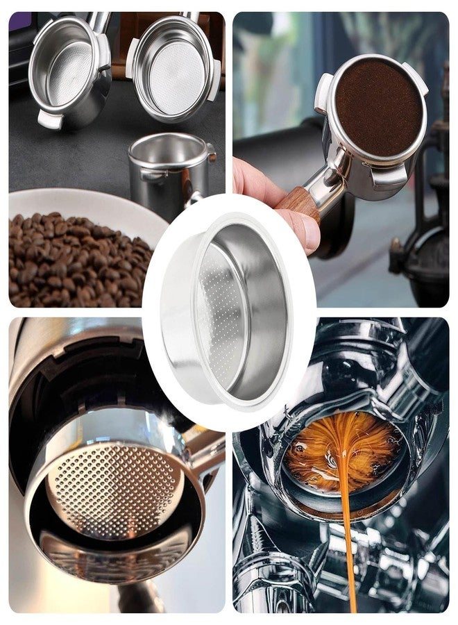 TQEONKL Reusable 51mm Coffee Filters Cups 2Pcs, Stainless Steel Espresso Coffee Filters Double Layer Pressurized Portafilter Filter Baskets Fit for Delonghi EC5 / EC7 / EC9 (51mm/2inch, Count, 2) - Image 5