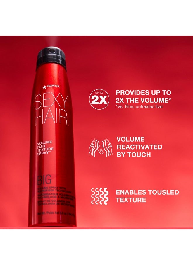 Sexy Hair SEXYHAIR Big Volume Flex Texture Spray with Microfiber Technology, 5.8 oz, Builds Flexible Fullness, Provides Volume Up to 2x  - Image 2