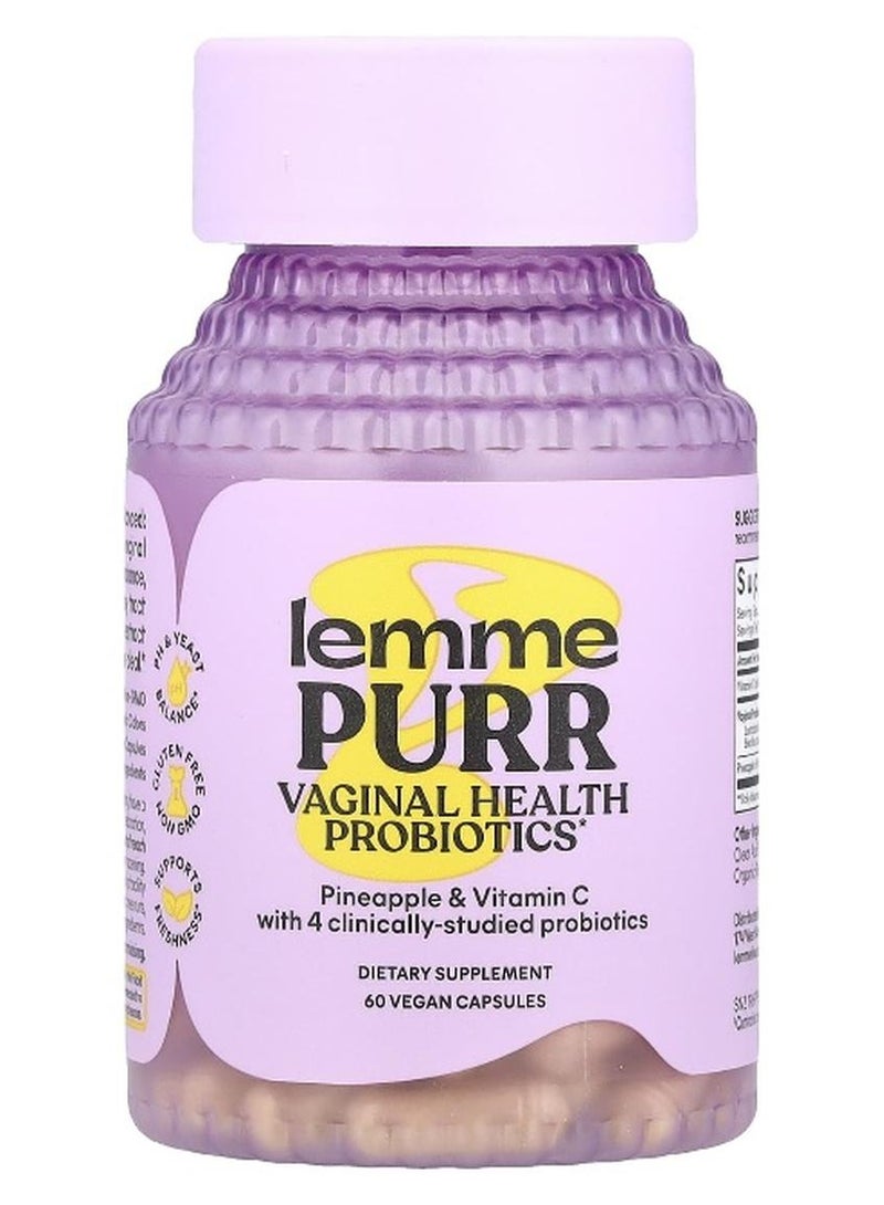 Lemme, Purr, Vaginal Health Probiotics, 60 Vegan Capsules (Packaging may vary) - Image 1