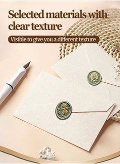 Beirui 15 pcs Burlap Envelopes and 15 pcs Flap Stickers,Vintage Simple Envelopes,Kraft Specialty Paper,11.4cm x 16.5cm Envelopes for Invitation Postcard Envelopes,Wedding Birthday Party Greeting Card Envelopes  - Image 2