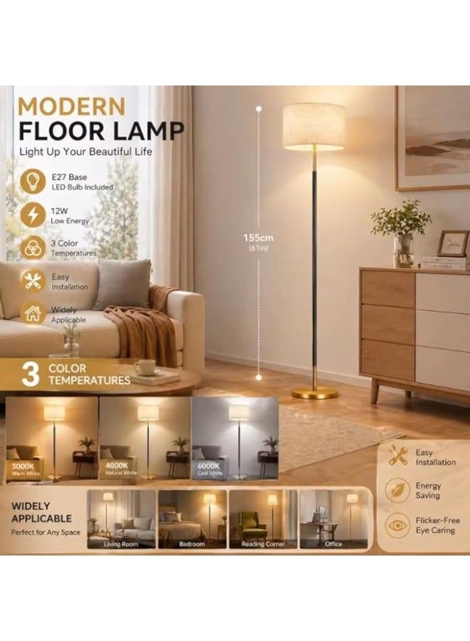 zentora Floor Lamp Living Room Bedroom Bedside Sofa Side Modern Creative Warm Decoration LED Vertical Table Lamp - Image 4