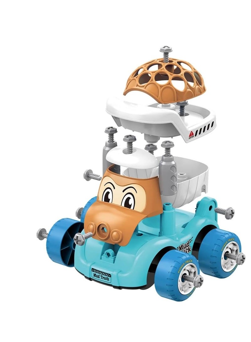 Take Apart Mud Truck Cartoon Vehicle with Screw Driver Build and Play DIY Dismantle and Repair Toy for Kids Children  - Image 3