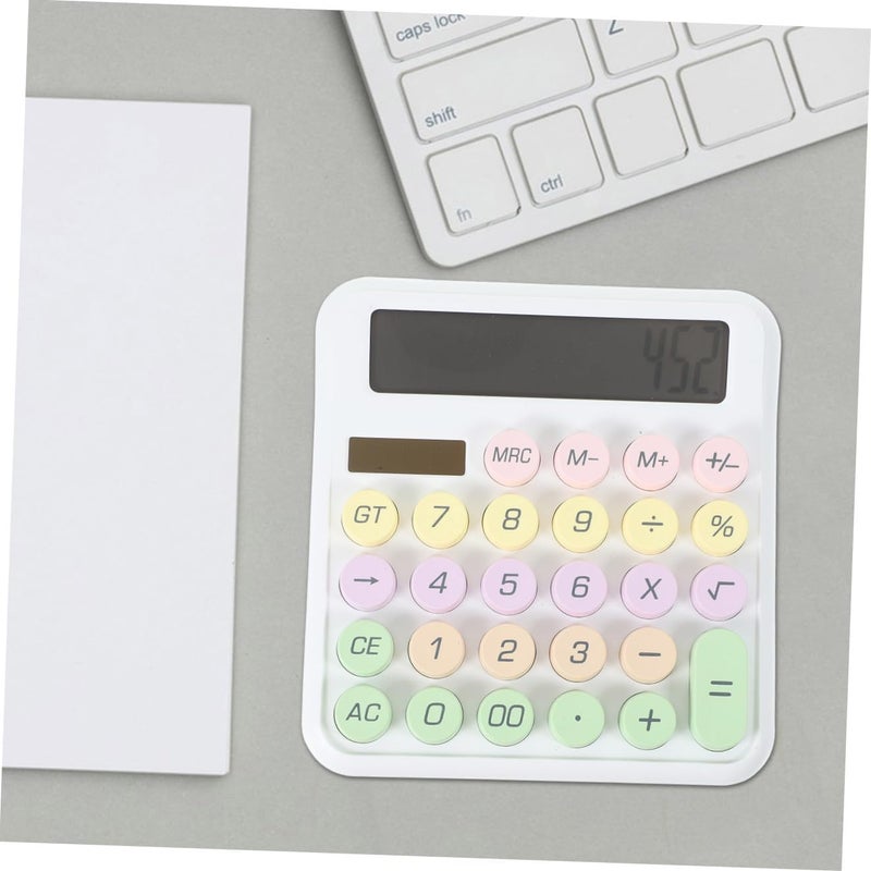 DOITOOL Mechanical Calculator Portable Small Non Skid Office Calculator for Students Decorative and Design for Desk Use and Present - Image 4