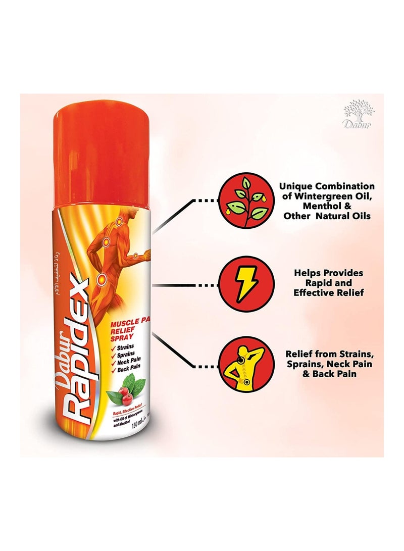 Dabur Rapidex Muscle And Joint Pain Relief Spray, 150 Ml - Image 3