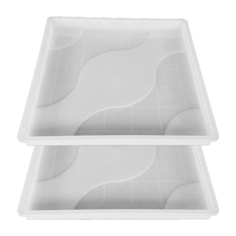 Reyal Reyal Plastic 12 X 12 WAVES Chequred Tile MouldH 25mm Interlocking Paver MouldPack of 2 