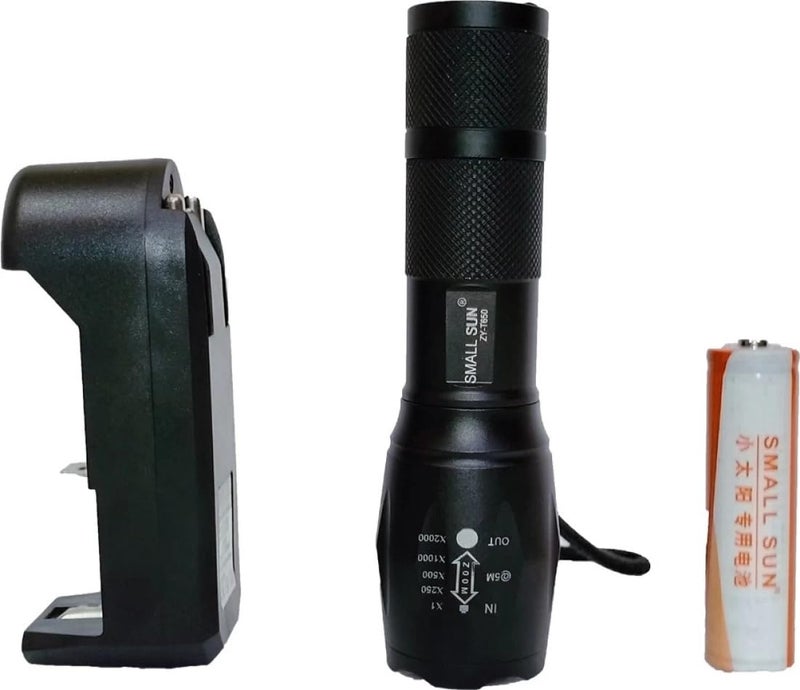 Eis Eis Rechargeable Small Sun 5 Mode 500 Meter Zoomable Metal Body Waterproof LED Outdoor Lamp Search Light 18W Flashlight Torch Lamp 2200 mAh Battery 6 Month Warranty  - Image 4