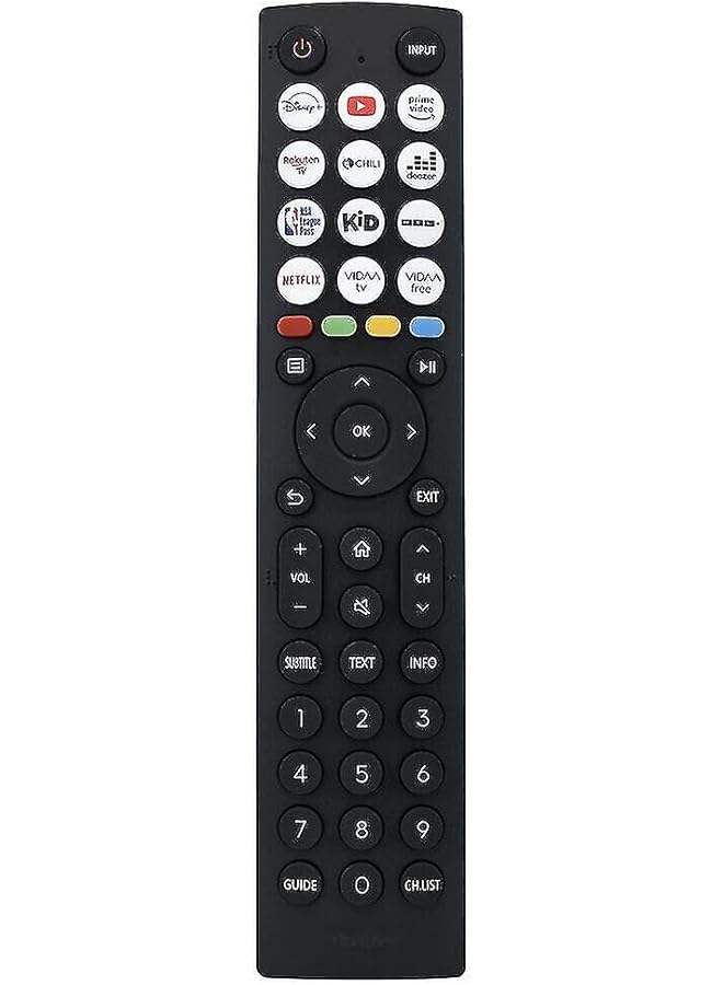 TIGER Replacement Remote Control Compatible with Hisense Vidaa Smart TV – Universal Easy-to-Use Remote with Full Function Buttons, Reliable Infrared Signal, and Durable Design for Hisense Vidaa TVs - Image 1