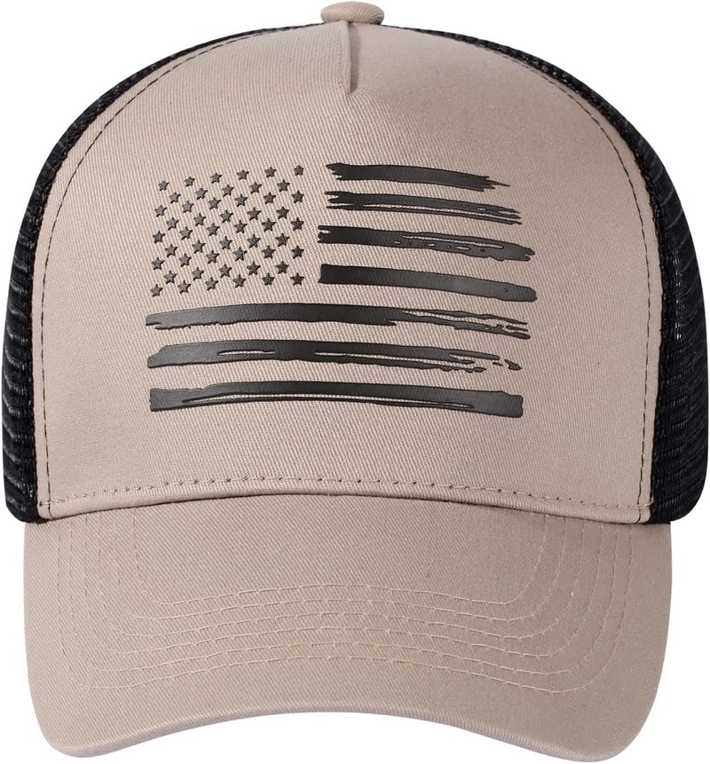 VIONLAN Baseball Cap American Flag Trucker Hat for Men Women 3D Embossed Logo Adjustable Outdoor Mesh Snapback Hat - Image 2