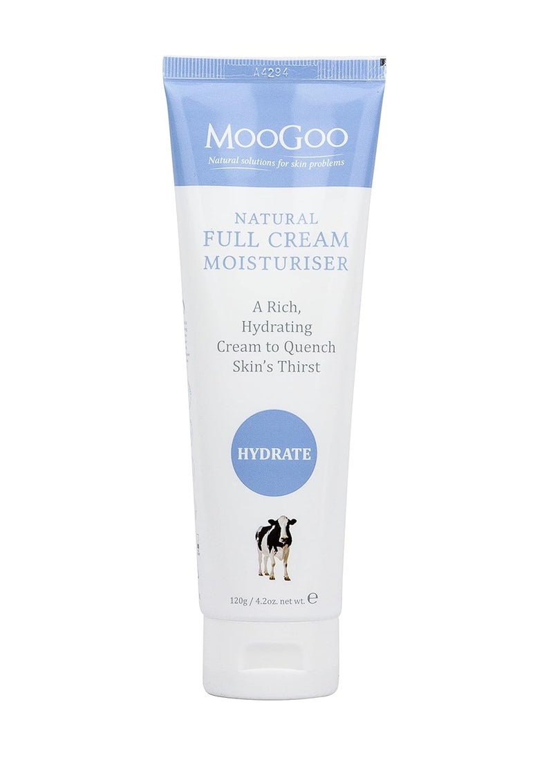 MOOGOO MooGoo Natural Full Cream Moisturizer - Ultra-Hydrating Repair for Dry, Itchy, Sensitive Skin - Suitable for Face, Body & All Ages, 120g/4.2oz  - Image 1